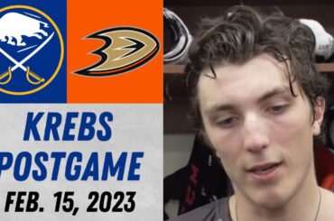 Peyton Krebs Postgame Interview vs Anaheim Ducks (2/15/2023)