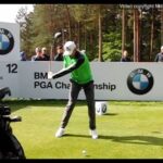 Alexander Björk golf swing Driver (face-on), BMW PGA Wentworth, May 2018.