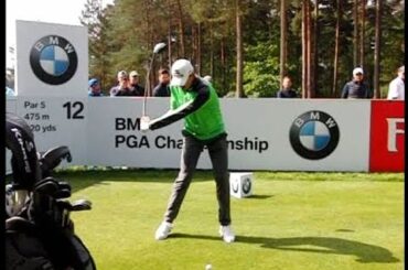 Alexander Björk golf swing Driver (face-on), BMW PGA Wentworth, May 2018.