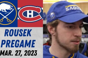 Lukas Rousek Pregame Interview vs Montreal Canadiens (3/27/2023)