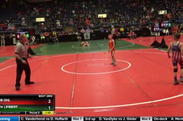 Colyn Limbert Buc2 vs Jacob Ohl Pwca 2019 OAC Junior High State 74 lbs Semi Final