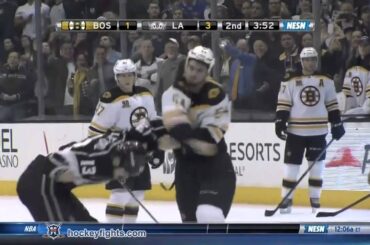 Adam McQuaid vs Kyle Clifford Jan 9, 2014