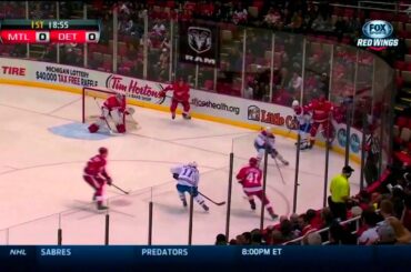 Luke Glendening and Jakub Kindl Big Hits vs Montreal