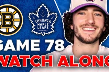 Maple Leafs vs BOSTON BRUINS LIVE WATCH ALONG | Game 78 REACTION