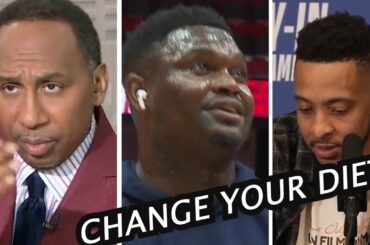 CJ McCollum Stephen A Smith DESTROY Zion Williamson "CHANGE YOUR DIET, TRADE HIM" & Kendrick Perkins