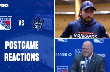 Rangers React To Loss To Leafs In Final Game Of Regular Season - Look Forward To Series With Devils