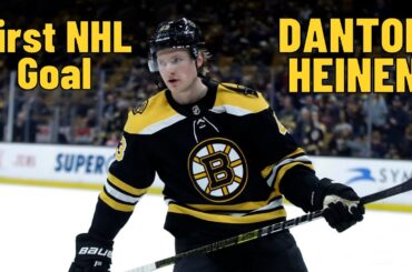 Danton Heinen #43 (Boston Bruins) first NHL goal Oct 26, 2017