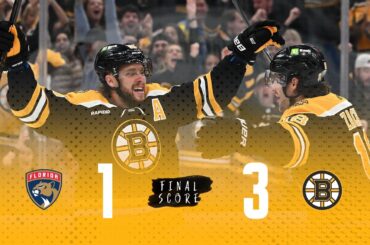 INSTANT REACTION: Bruins take Game 1 in 3-1 win over Florida Panthers