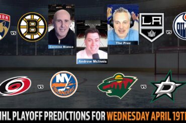 NHL Playoffs Game 2 Predictions | Bruins vs Panthers | Oilers vs Kings | 🏒 Puck Time for April 19