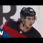 Devils' Jack Hughes Buries A Penalty Shot To Record His First Career Playoff Goal