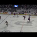 Reilly Walsh of the Utica Comets scores vs. Laval Rocket in game 1 of Calder Cup playoffs 4/19/23