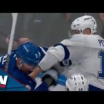 Maple Leafs And Lightning Slugfest Carries On As Corey Perry And Justin Holl Get Into It