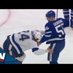 Mark Giordano And Zach Bogosian Drop The Gloves As Tempers Flare Between Maple Leafs And Lightning