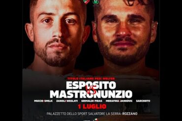 Rozzano Boxing Night - Titolo Italiano Welter Esposito vs Mastronunzio