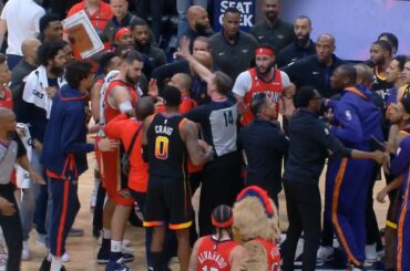 Zion Williamson 360 windmill dunk starts all in altercation at end of game vs Suns