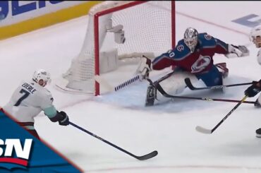 Avalanche's Alexandar Georgiev Stretches Out To Keep Game Tied With Unbelievable, 3-On-1 Save