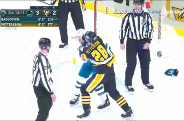 Johan Gadjovich vs Marcus Petterson FIGHT, Sharks @ Penguins Jan 28 2023