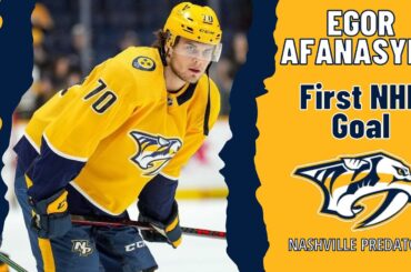 Egor Afanasyev #70 (Nashville Predators) first NHL goal Apr 10, 2023