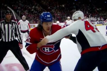 NHL hockey fight - Michael Pezzetta(Canadiens) vs. Tom Wilson(Capitals)