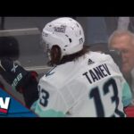 Brandon Tanev Blows A Kiss After Yanni Gourde Sets Up His Shorthanded Goal