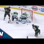 Stars' Jake Oettinger Makes Clutch Save To Maintain Lead In Dying Seconds Of Game 4 vs. Wild