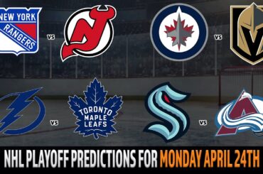 NHL Playoffs Game 4 Predictions | Rangers vs Devils | Kraken vs Avalanche | 🏒 Puck Time for April 24