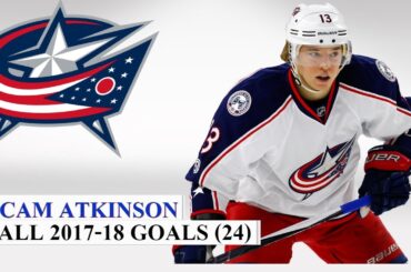 Cam Atkinson (#13) All 24 Goals of the 2017-18 NHL Season