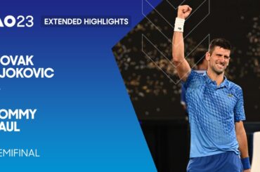 Novak Djokovic v Tommy Paul Extended Highlights | Australian Open 2023 Semifinal