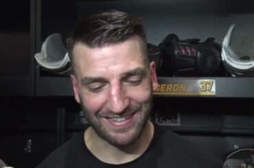 Patrice Bergeron PRACTICES, Eyes Game 5 Return for Bruins | Bruins Interview