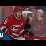 Hurricanes' Sebastian Aho Wires Home Sweet Feed From Seth Jarvis In Game 5 vs. Islanders