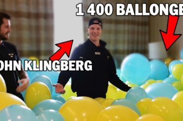 Sjuka pranket: Fyller Klingbergs hotellrum med 1400 ballonger