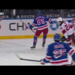 Pavel Buchnevich scores vs Devils from Artemi Panarin's pass (2021)