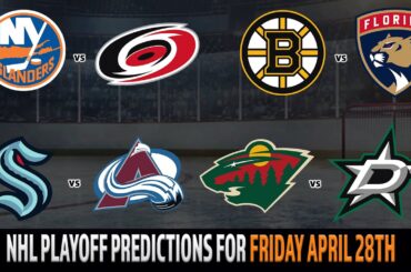 NHL Playoff Game 6 Predictions | Panthers vs Bruins | Kraken vs Avalanche | 🏒 Puck Time for April 28