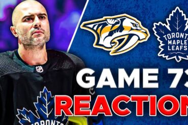 Maple Leafs vs Nashville Predators LIVE POST GAME | Game 73 REACTION
