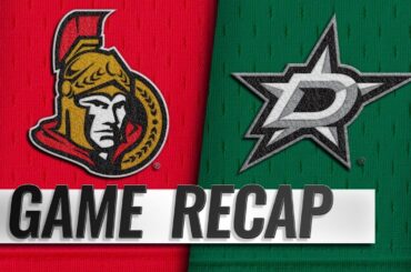 Heiskanen scores twice as Stars hold off Senators