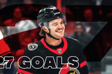 All 27 goals scored by Alex DeBrincat in the 2022-23 season