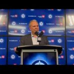 Winnipeg Jets GM Kevin Cheveldayoff speaks about coach Bowness's comments, Sunday, April 30, 2023