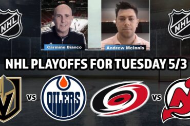 NHL Playoff Predictions Today | Hurricanes vs Devils | Golden Knights vs Oilers | Puck Time May 3