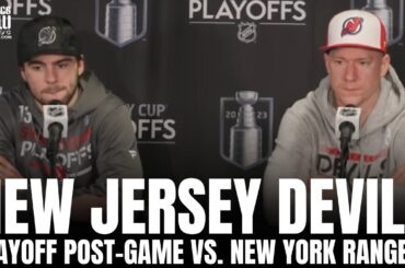 Nico Hischier & Ondrej Palat React to New Jersey Devils Series Win vs. New York Rangers, Game 7 Win