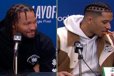 Jalen Brunson & Josh Hart Talk Game 2 Win vs Heat, Postgame Interview