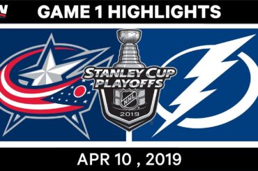 NHL Highlights | Columbus Blue Jackets vs Tampa Bay Lightning, Game 1 - April 10, 2019