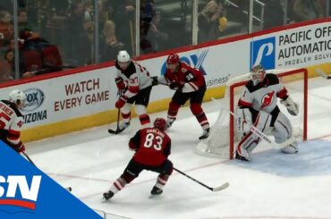 Brutal Devils Turnover Leads To Goal For Coyotes' Conor Garland