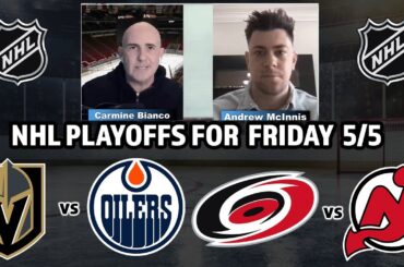 NHL Playoff Predictions Today | Hurricanes vs Devils | Golden Knights vs Oilers | PuckTime May 5