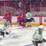 Jamie and Jordie Benn on ice posing for pictures pregame - March 28, 2017