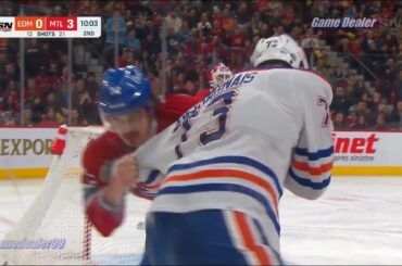 Vincent Desharnais vs Arber Xhekaj FIGHT, Oilers @ Canadiens Feb 12 2023