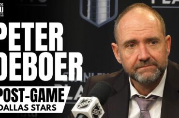 Peter DeBoer Questions Miro Heiskanen/Wyatt Johnston Snubs & Breaks Down Stars GM2 Win vs. Kraken