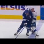 Jake McCabe Throws a Big Hit on Mikey Eyssimont