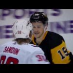 NHL hockey fight - Josh Archibald(Penguins) vs. Rasmus Sandin(Capitals)