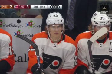 Oskar Lindblom Goal - Philadelphia Flyers vs Carolina Hurricanes (3/30/19)