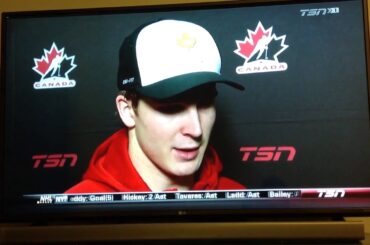 Taylor Raddysh - Postgame after 4 goals - 2016 World Junior Hockey Championship. Dec 29 vs Latvia.